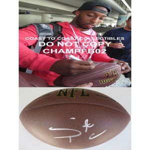 STEPFAN TAYLOR,ARIZONA CARDINALS,STANFORD,SIGNED,AUTOGRAPHED,FOOTBALL,COA,PROOF